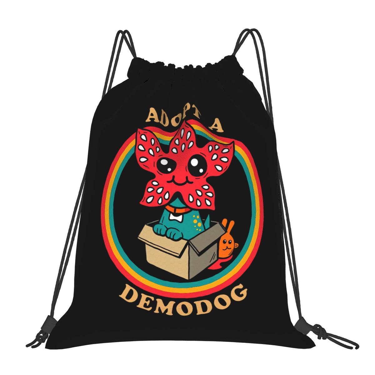 Sac à cordon Stranger Things Adopt a Demodog vu de face