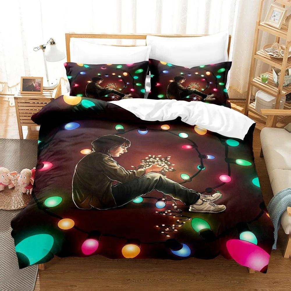 Parure de lit Stranger Things Will et la guirlande vu de face