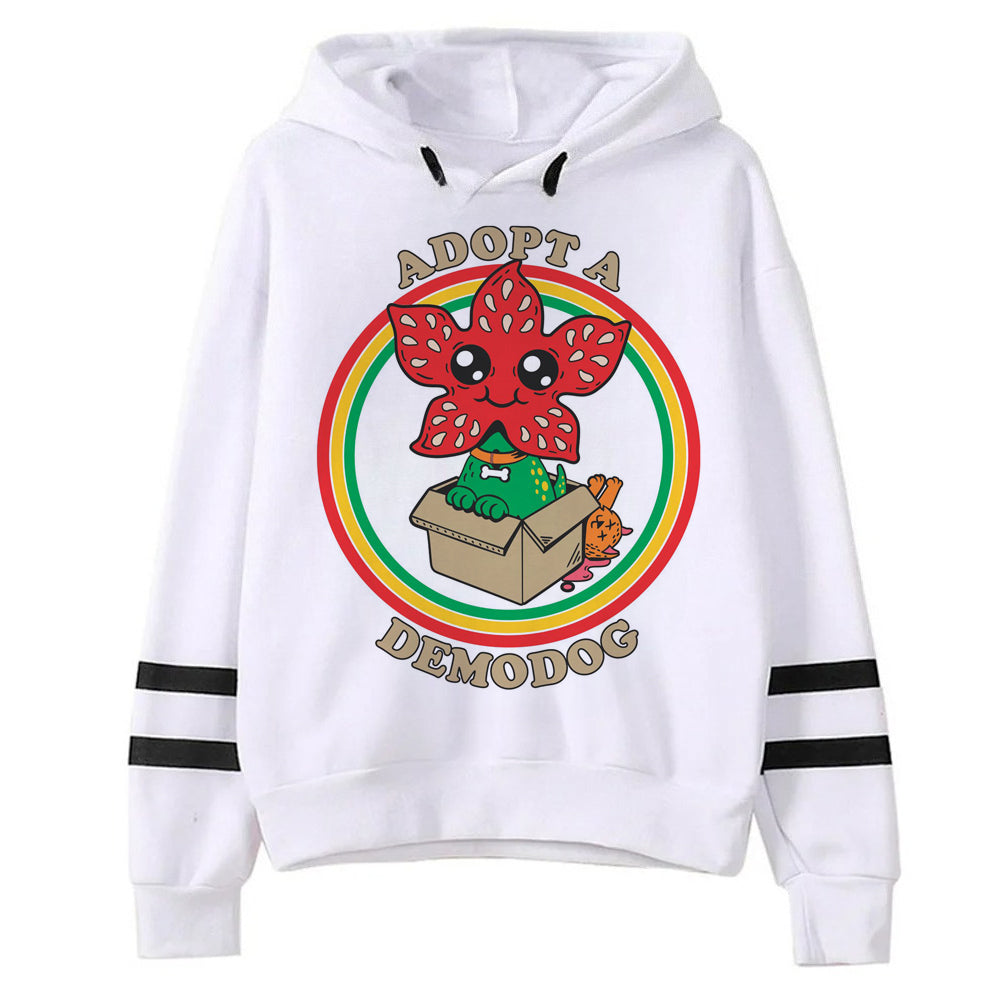 Pull blanc Stranger Things Adopt a Demodog vu de face