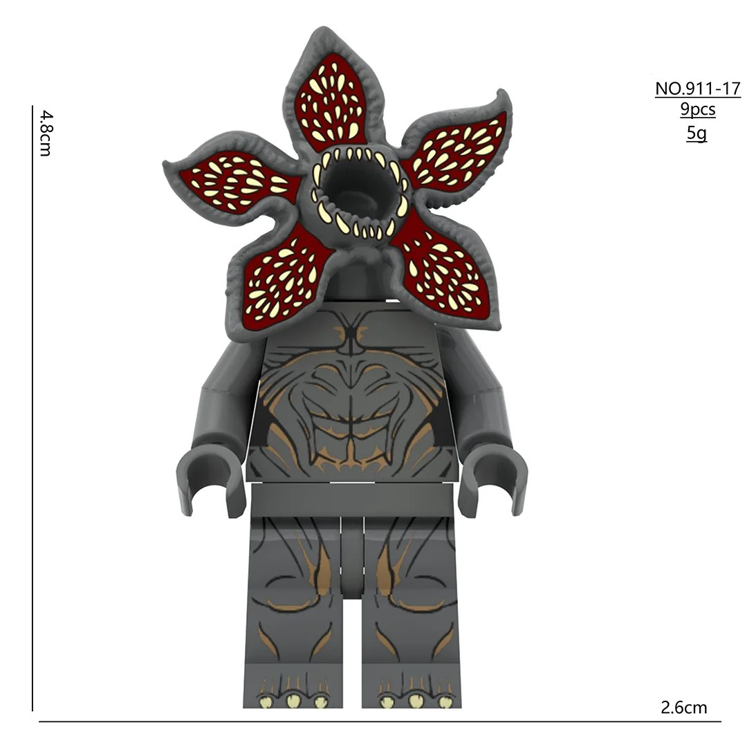 Mini figurine à construire Stranger Things Demogorgon gris vu de face