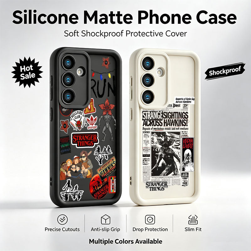 Coque Samsung Galaxy A silicone Stranger Things journal Hawkins Post – visuel 2