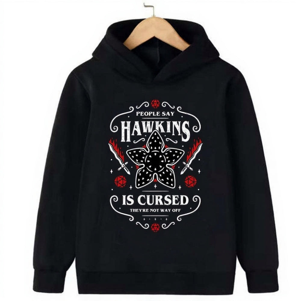 Hoodie enfant Stranger Things Hawkins Is Cursed vu de face