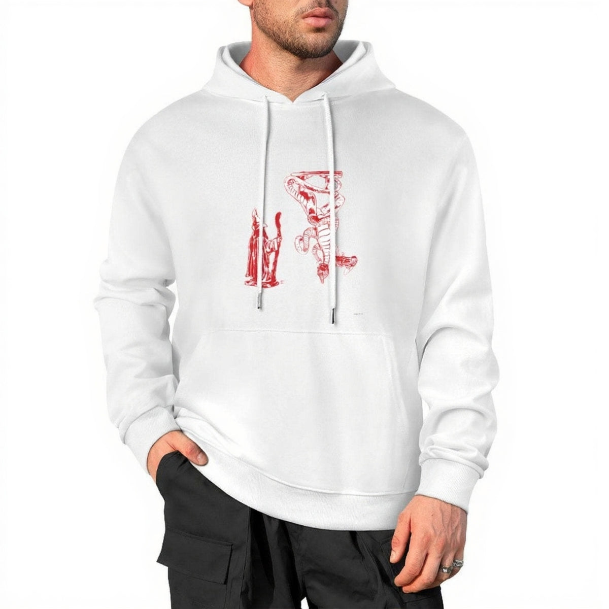 Hoodie Stranger Things croquis du Demogorgon – coloris Blanc