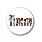 Badge 44 mm Stranger Things il gruppo in fila indiana