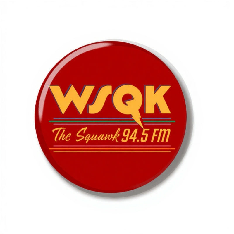 Badge 44 mm Stranger Things WSQK The Squawk vu de face