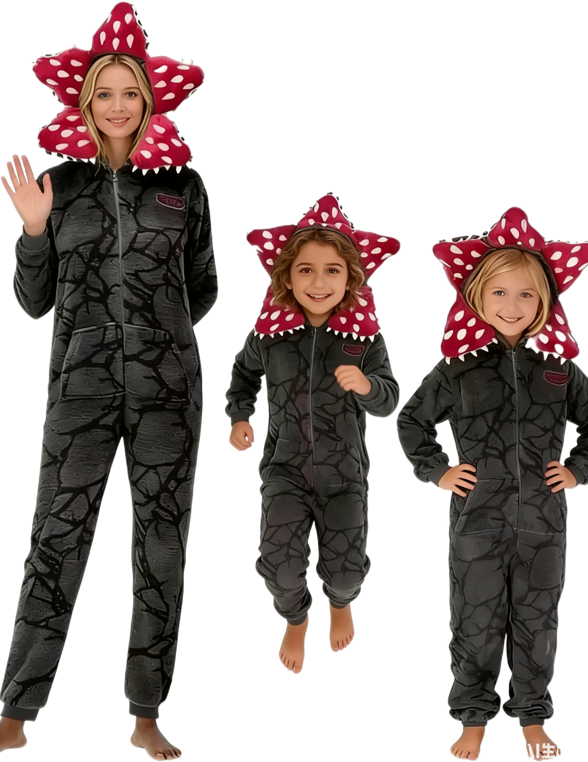 Pyjama combinaison Stranger Things Demogorgon noir capuche corolle 110-180 cm – visuel 2