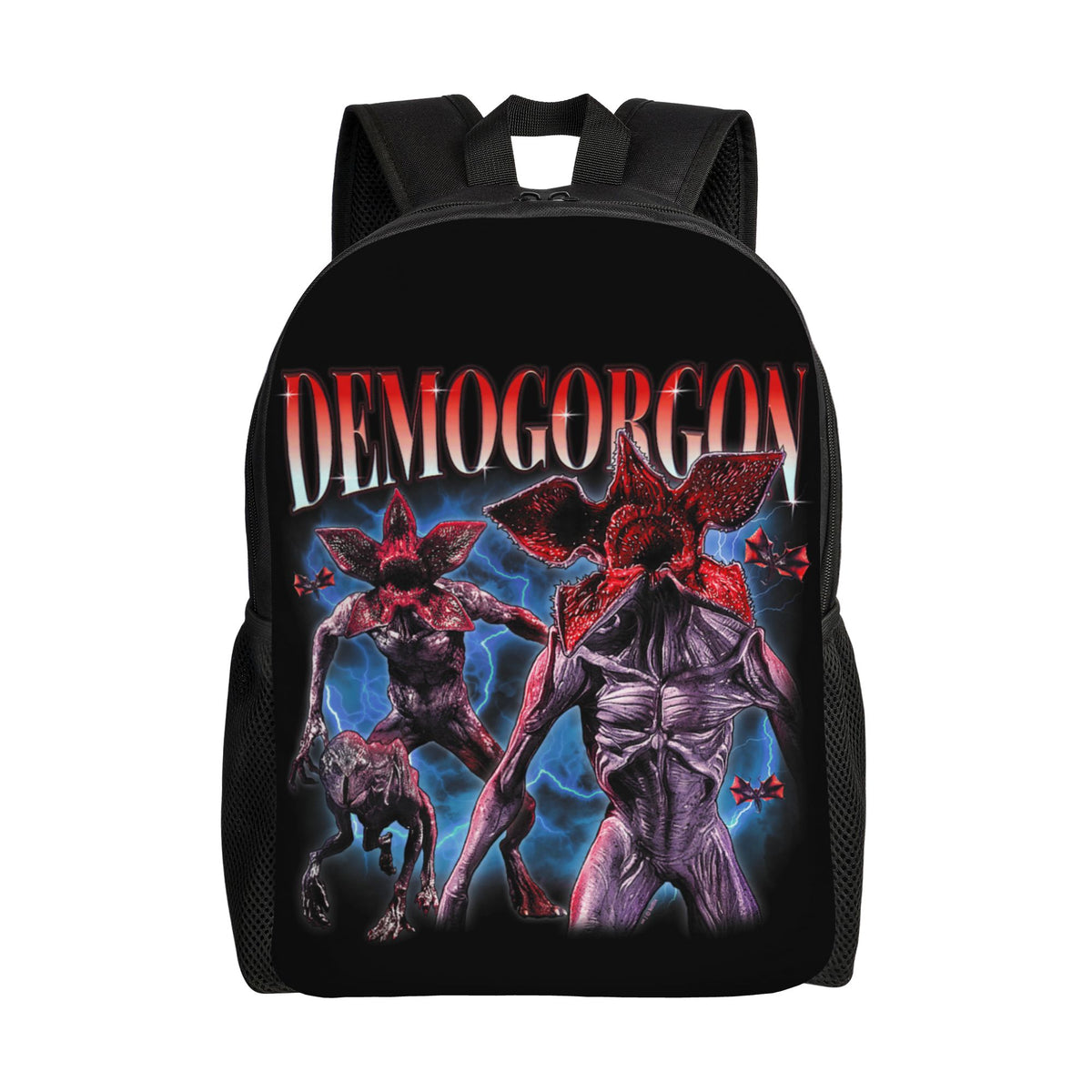 Sac à dos Stranger Things Demogorgon affiche rétro vu de face
