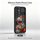 Cover Samsung Galaxy A in silicone Stranger Things adesivi Hellfire Club