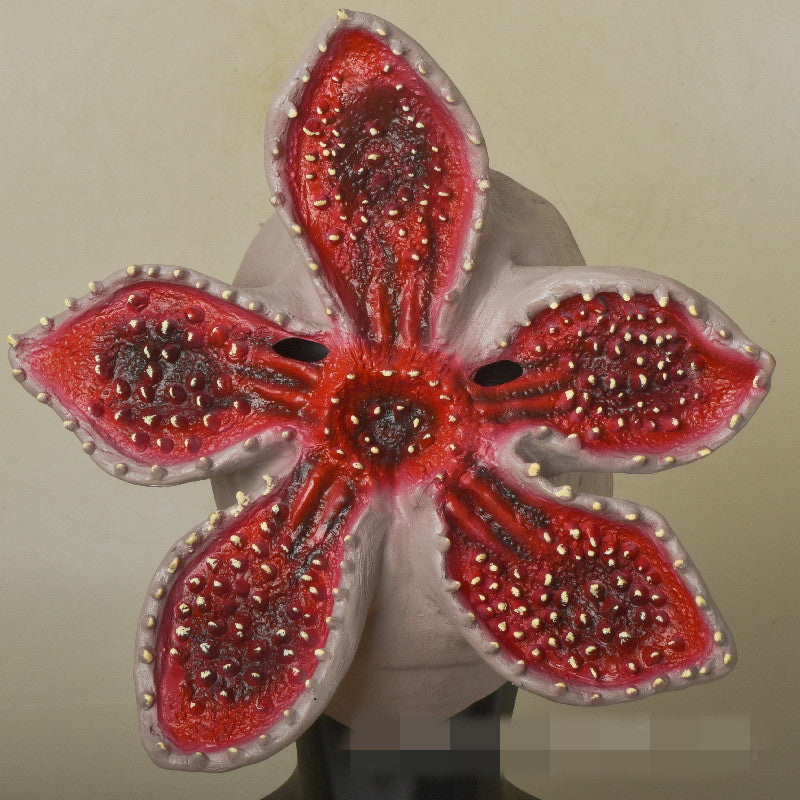 Masque Stranger Things corolle du Demogorgon à plat vu de face