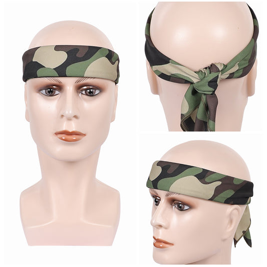 Bandeau camouflage Stranger Things de Lucas Sinclair vu de face
