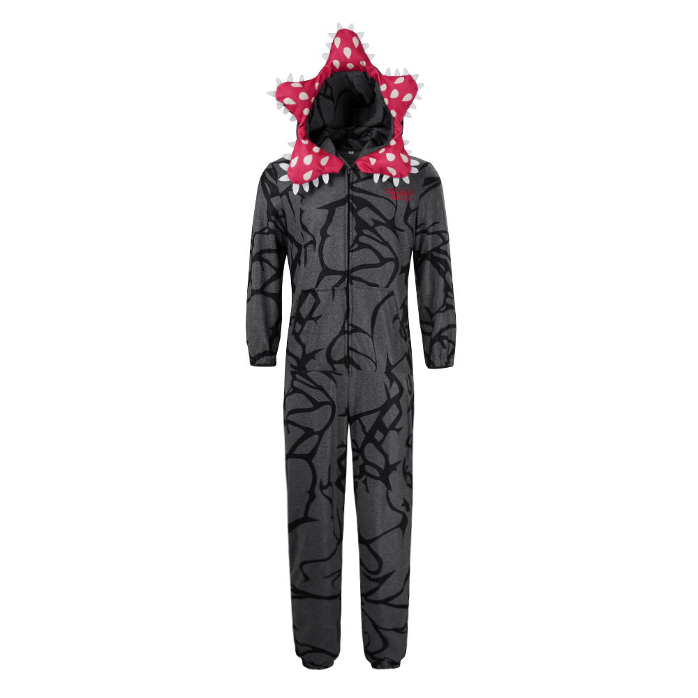 Pyjama combinaison Stranger Things Demogorgon gris vu de face