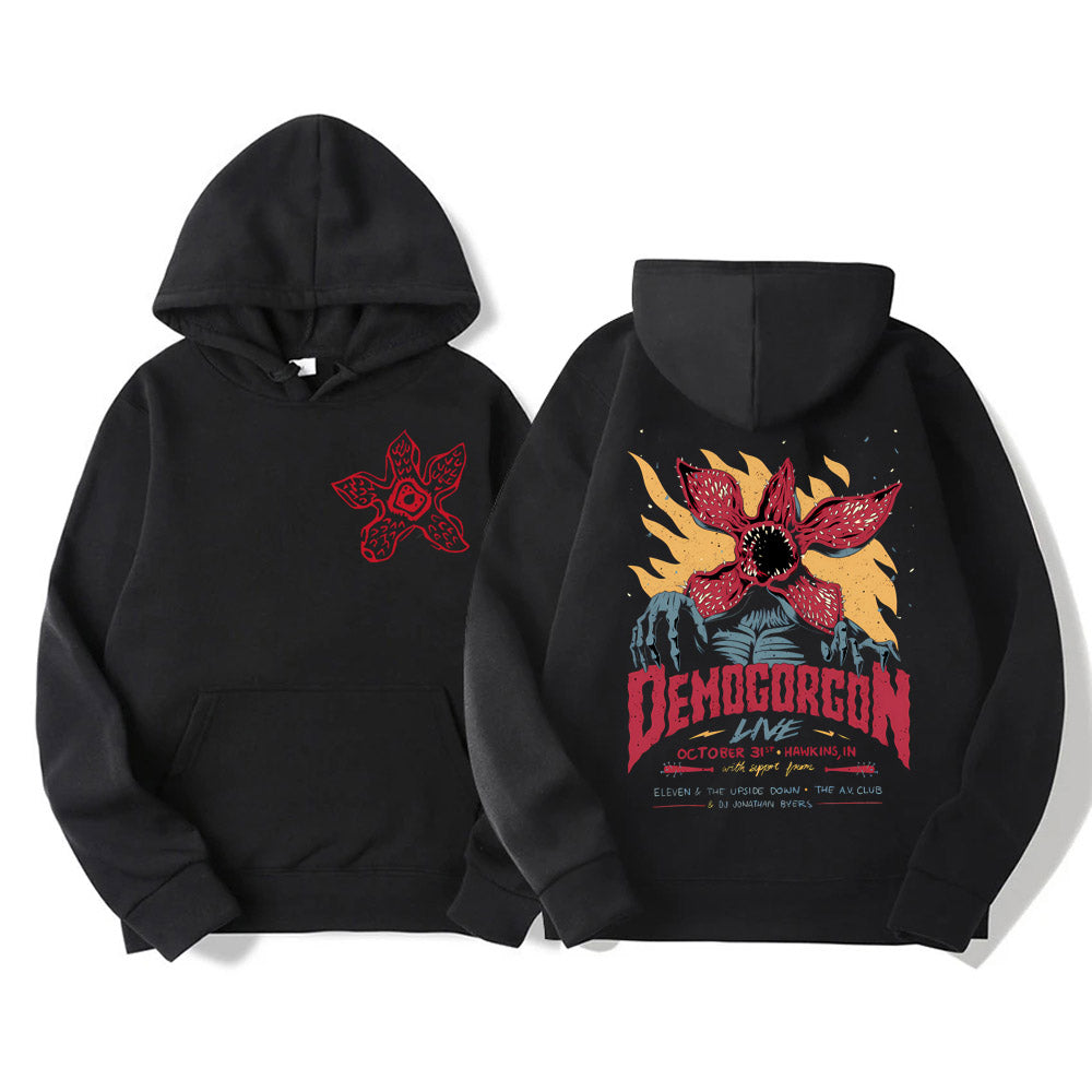 Hoodie Stranger Things Demogorgon Live vu de face