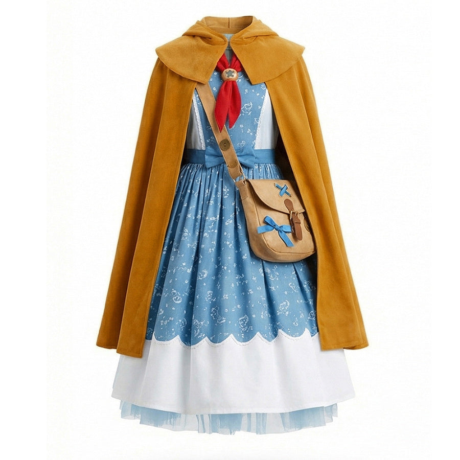Robe et cape cosplay enfant Stranger Things bleue vu de face