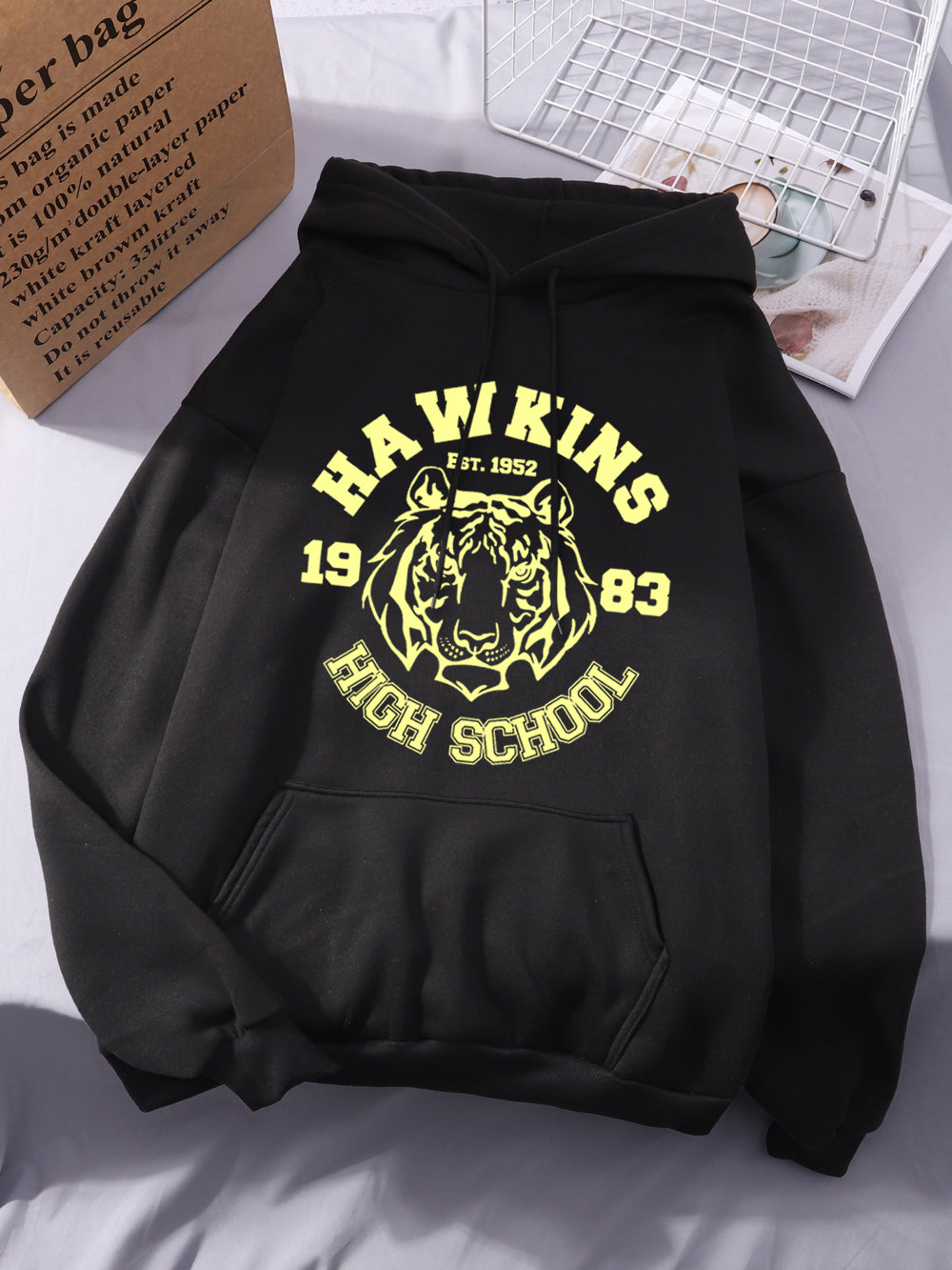 Pull Stranger Things Hawkins High School 1983 – coloris Noir