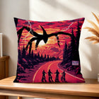 Fodera per cuscino Stranger Things bici nella foresta rossa