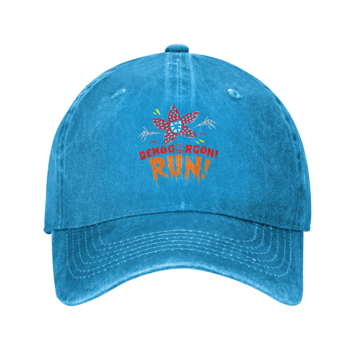Casquette délavée Stranger Things Demogorgon Run – coloris Bleu