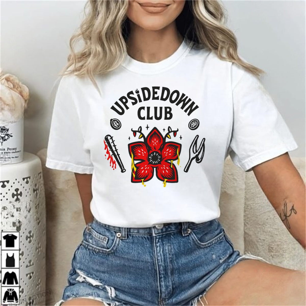 T-shirt femme Stranger Things Upside Down Club vu de face