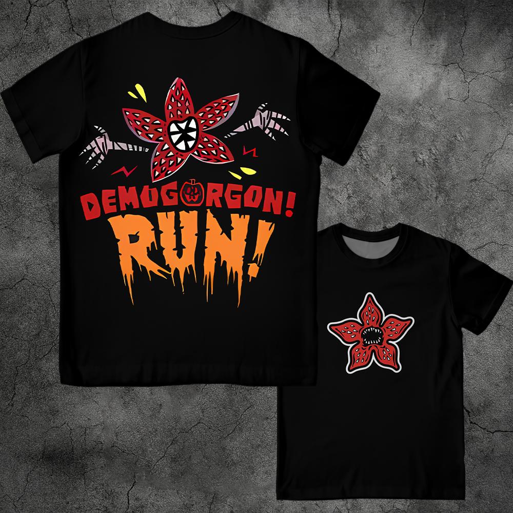 T-shirt homme Stranger Things Demogorgon Run vu de face