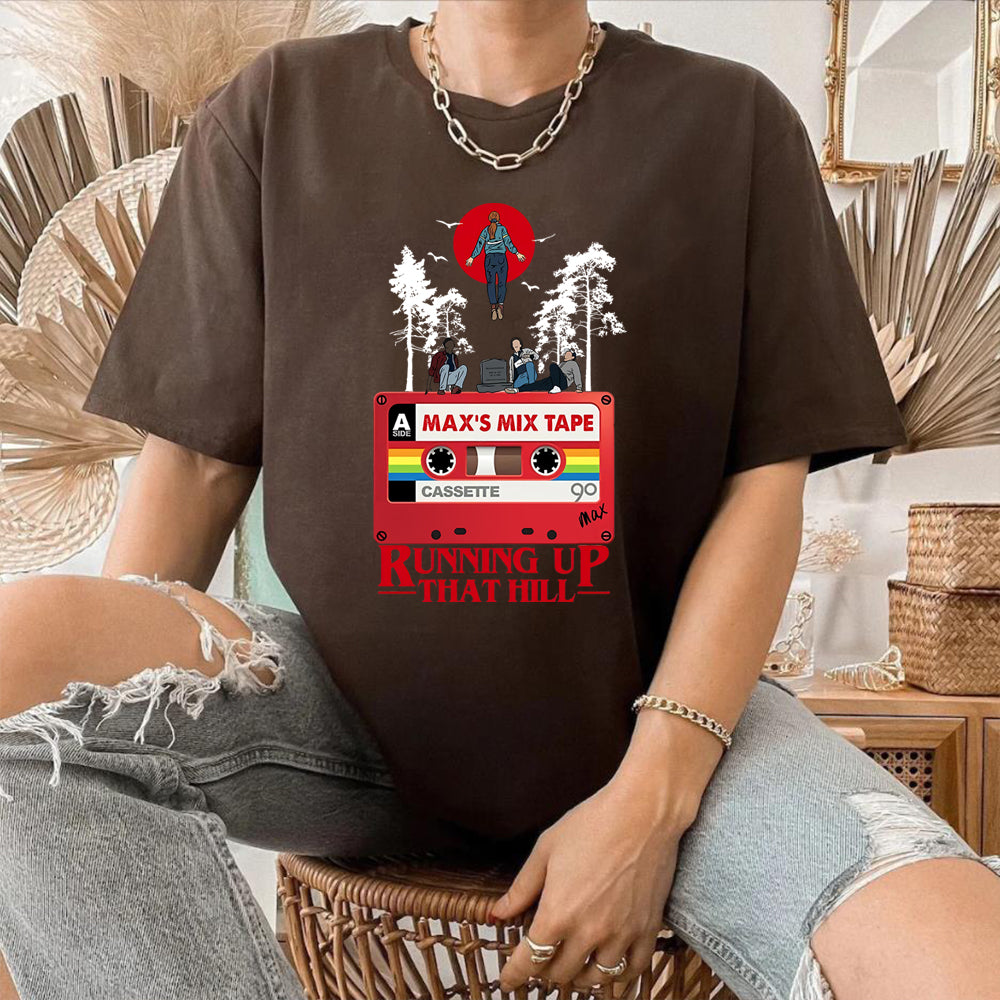 T-shirt femme Stranger Things Max's Mixtape – coloris Café