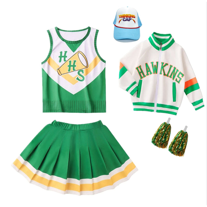 Set pom-pom girl Stranger Things Hawkins High complet vu de face