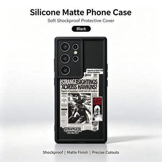 Coque Samsung Galaxy S silicone Stranger Things journal Hawkins Post – coloris Noir