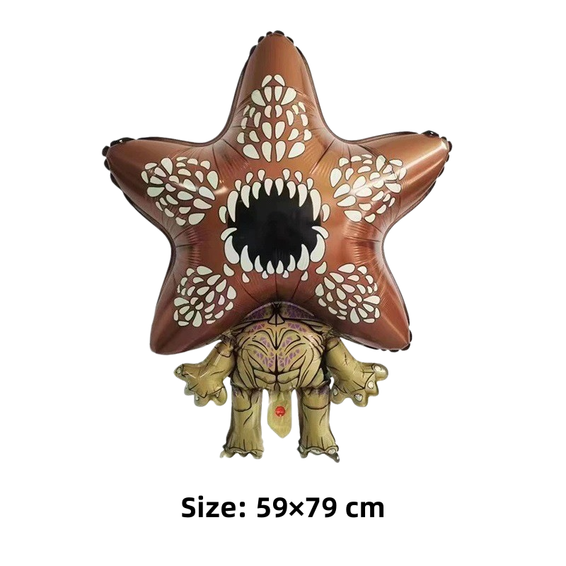 Ballon aluminium Stranger Things Demogorgon vu de face