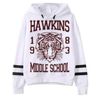 Maglione bianco Stranger Things Hawkins Middle School 1983