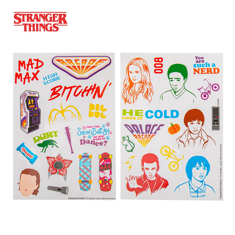 Planches de stickers Stranger Things saison 2 Mad Max vu de face