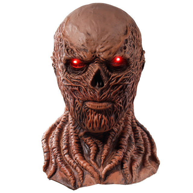 Masque Stranger Things Vecna yeux LED brun vu de face