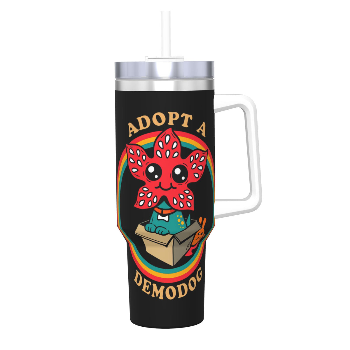 Gobelet isotherme Stranger Things Adopt a Demodog vu de face