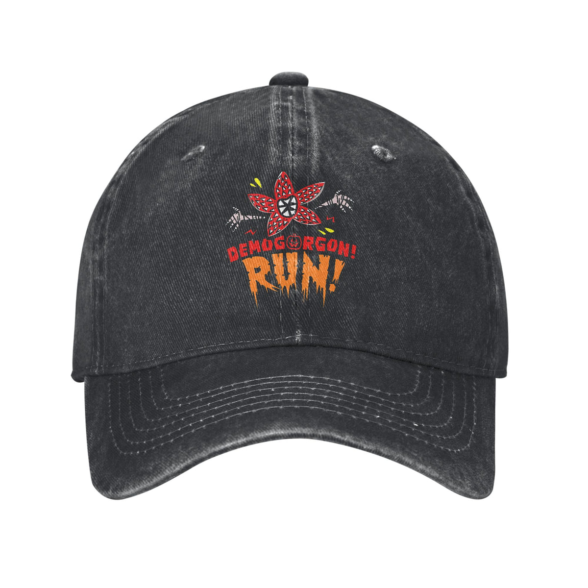 Casquette délavée Stranger Things Demogorgon Run – coloris Noir