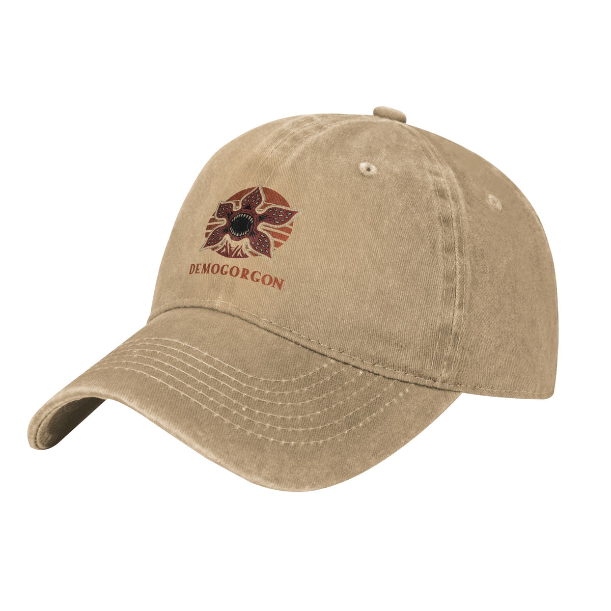 Casquette délavée Stranger Things Demogorgon grunge – coloris Kaki