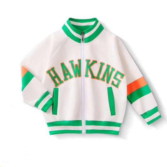 Veste teddy pom-pom girl Stranger Things Hawkins vu de face