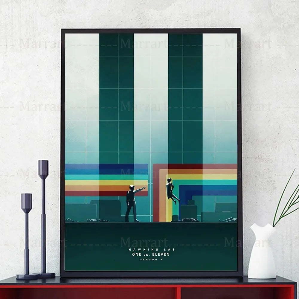 Poster Stranger Things le couloir vu de face