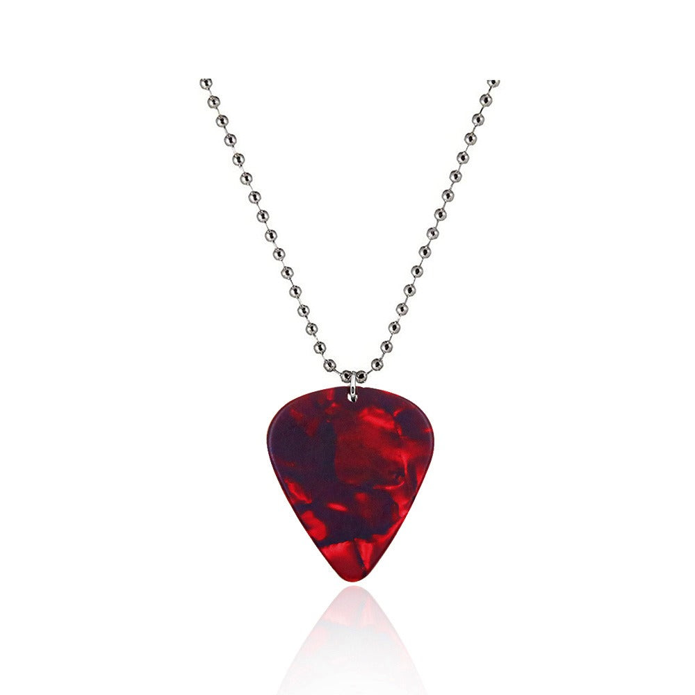 Collier Stranger Things médiator rouge vu de face