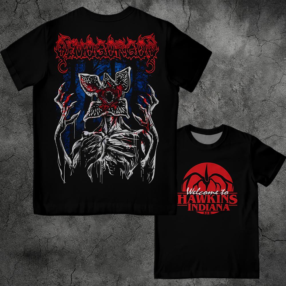 T-shirt homme Stranger Things Demogorgon Metal vu de face