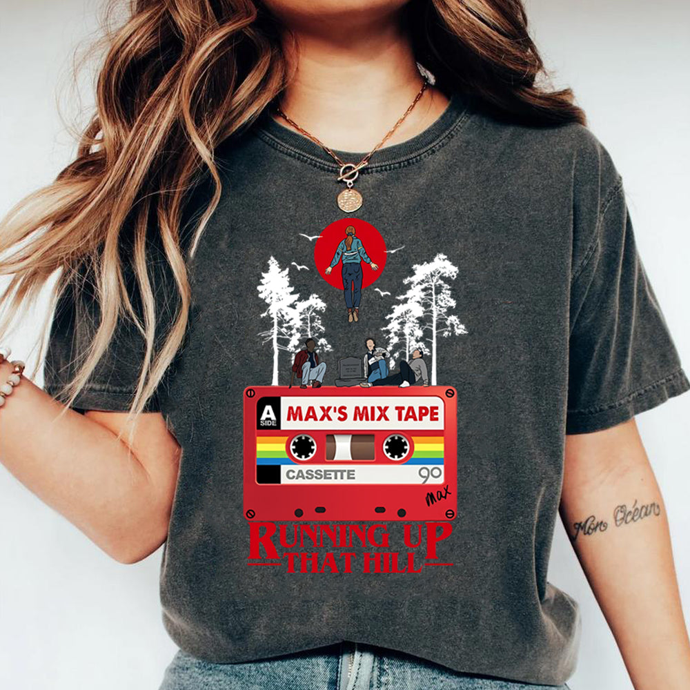 T-shirt femme Stranger Things Max's Mixtape – coloris Gris foncé