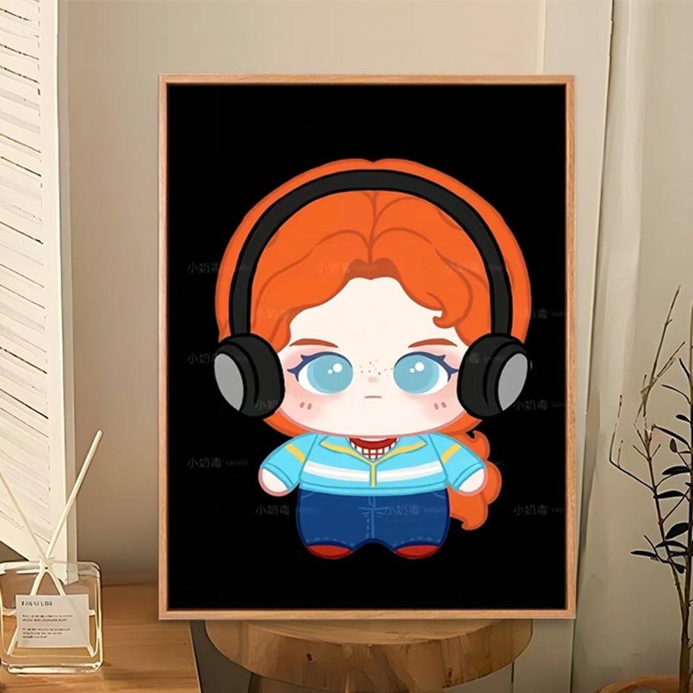 Poster adhésif Stranger Things Max casque sur les oreilles vu de face