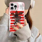 Cover iPhone opaca Stranger Things Demogorgone a righe