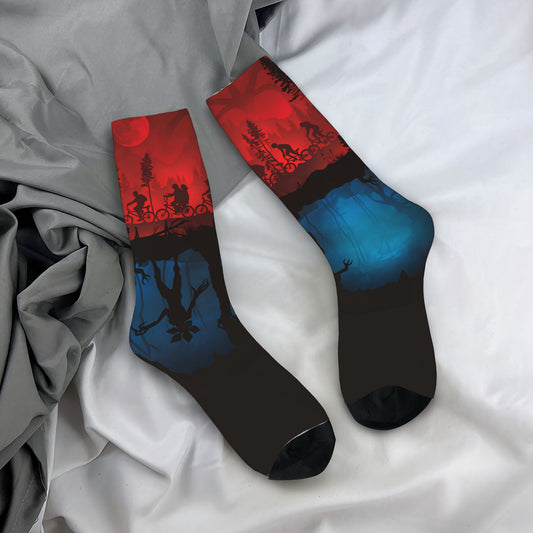 Chaussettes Stranger Things Hawkins renversée vu de face