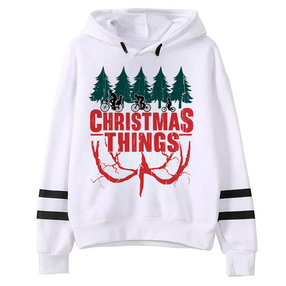 Pull blanc Stranger Things Christmas Things vu de face