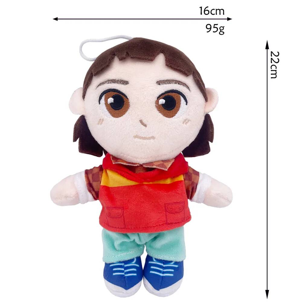Peluche Stranger Things fille à la veste rouge 16 cm vu de face