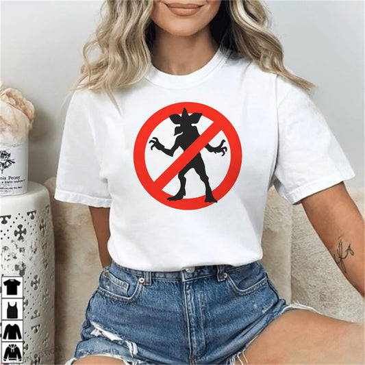 T-shirt femme Stranger Things Demogorgon interdit vu de face