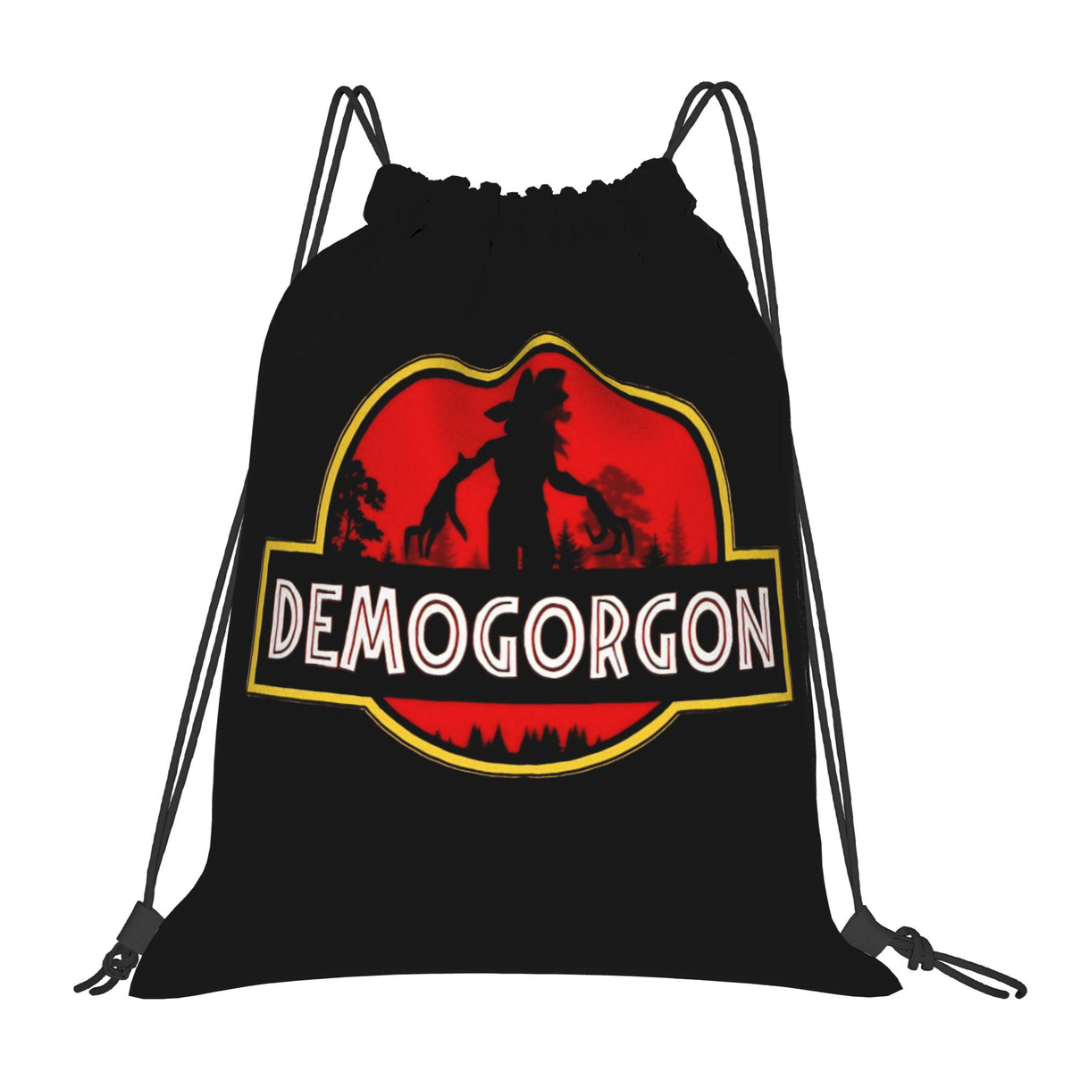 Sac à cordon Stranger Things Demogorgon parc rouge vu de face
