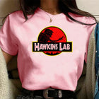 T-shirt da donna rosa Stranger Things Hawkins Lab