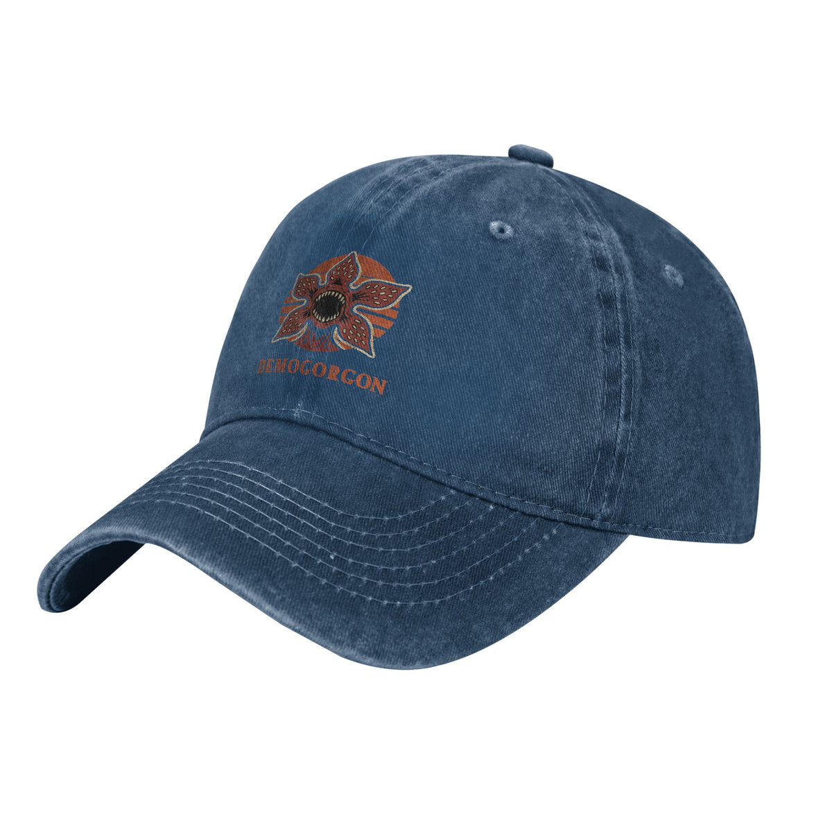 Casquette délavée Stranger Things Demogorgon grunge – coloris Bleu marine