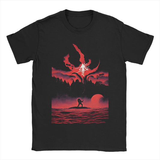 T-shirt homme Stranger Things Eddie dans le Monde à l'Envers vu de face