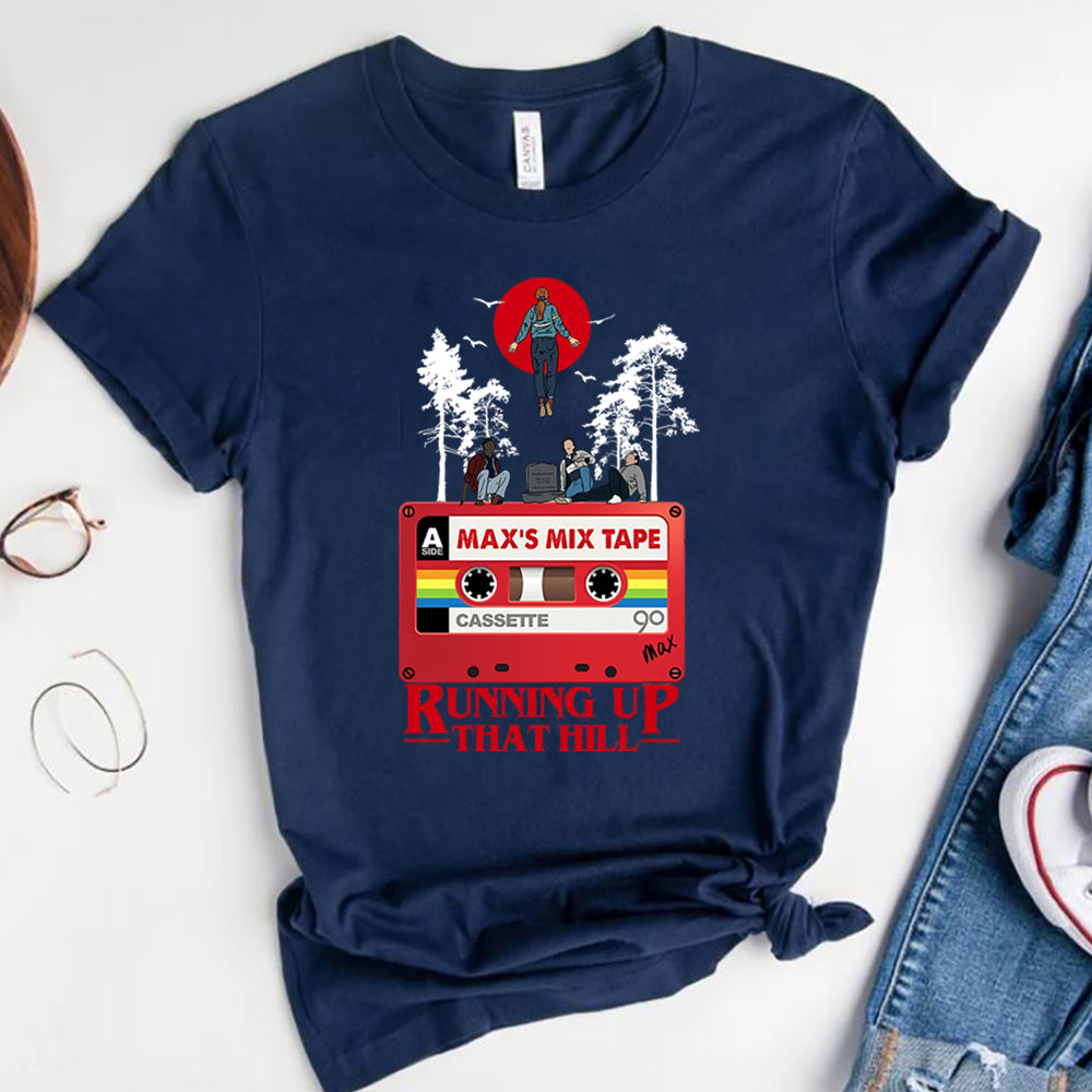 T-shirt femme Stranger Things Max's Mixtape – coloris Bleu marine
