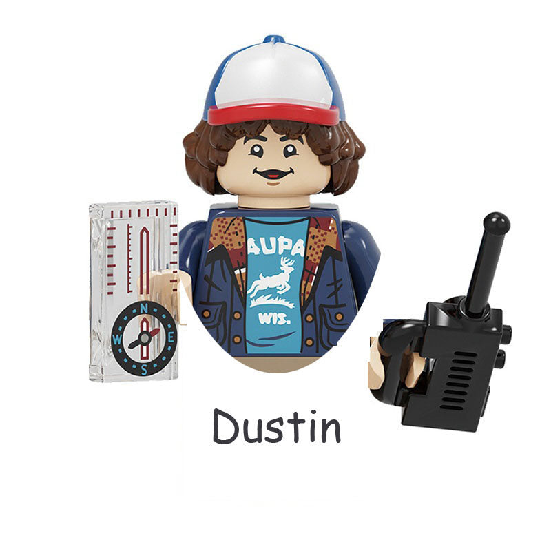 Mini figurine à construire Stranger Things Dustin Henderson vu de face