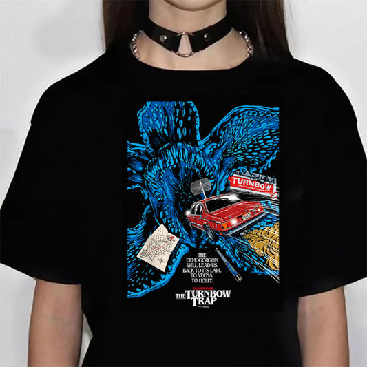 T-shirt femme Stranger Things Turn Back the Demogorgon vu de face